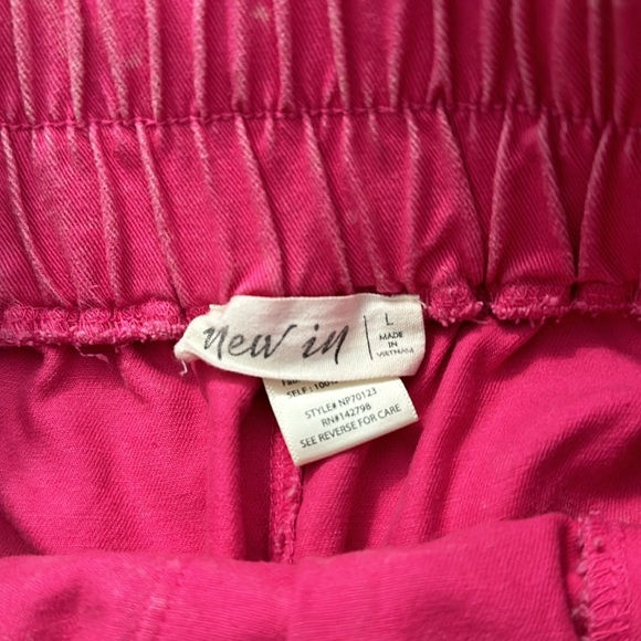 New In | Women’s pink, high waisted, thick banded shorts - Picture 9 of 16